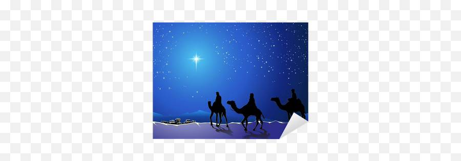 Christmas Story Three Wise Men Go For The Star Of Bethlehem Emoji,Star Of Bethlehem Png