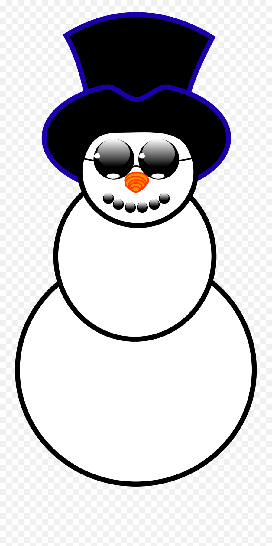 Snowman Clipart - Transparent Background Snowman Cartoon Png Emoji,Snowman Clipart Black And White
