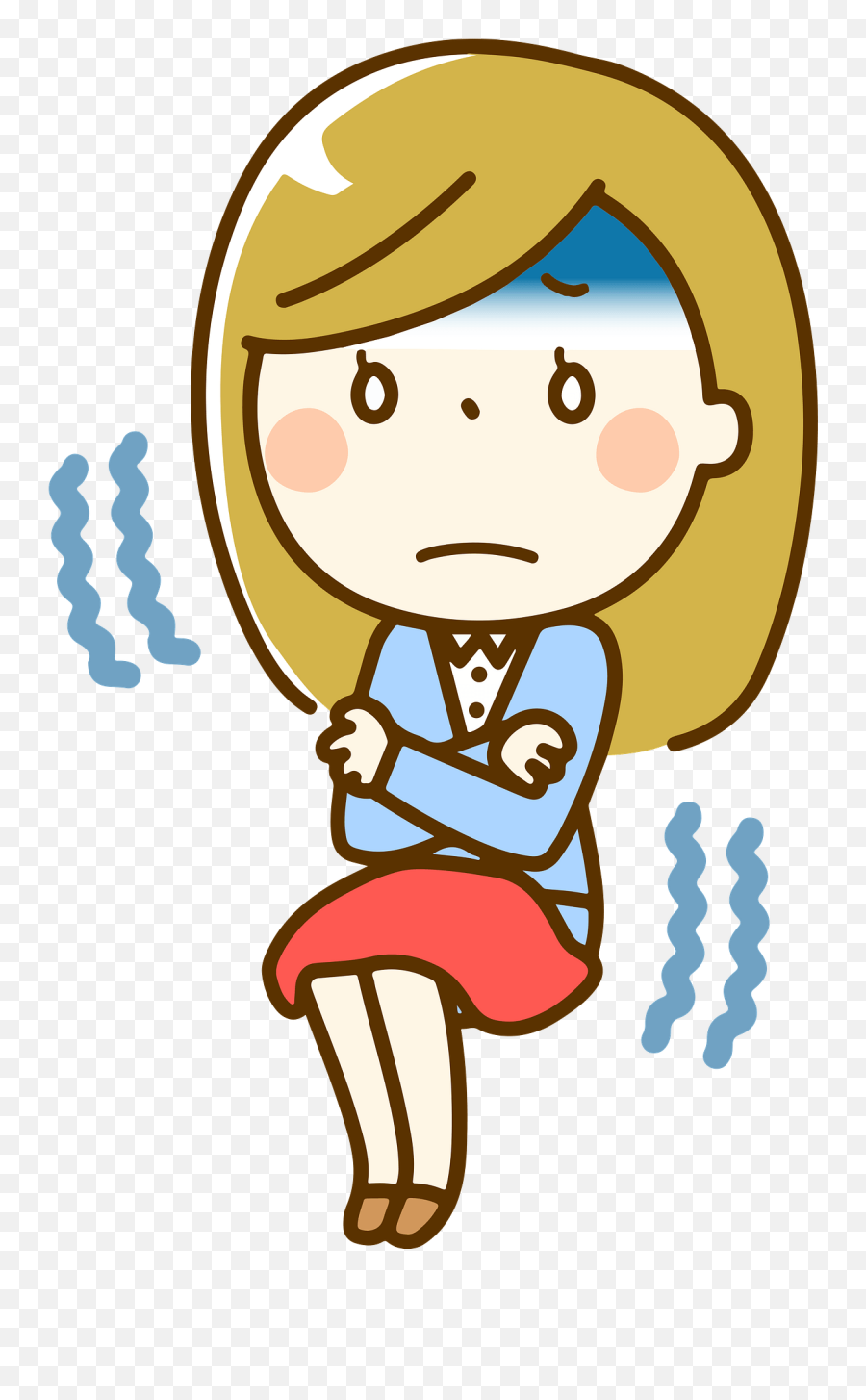 Camilla Woman Is Cold And Shivering Clipart Free Download Emoji,Cold Png