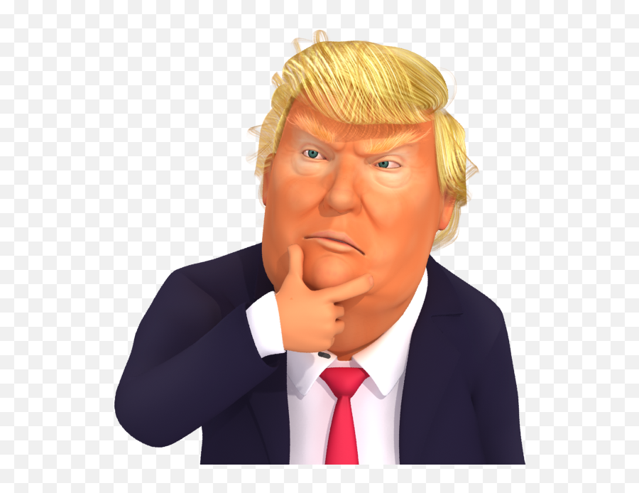 Emoji Thinking Png - Trumpstickers Thinking Trump 3d Trump Thinking Emoji,Thinking Emoji Png
