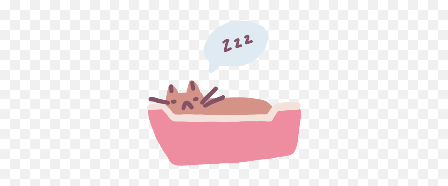 Sleeping Cat - Royaltyfree Gif Animated Sticker Free Emoji,Sleepy Png