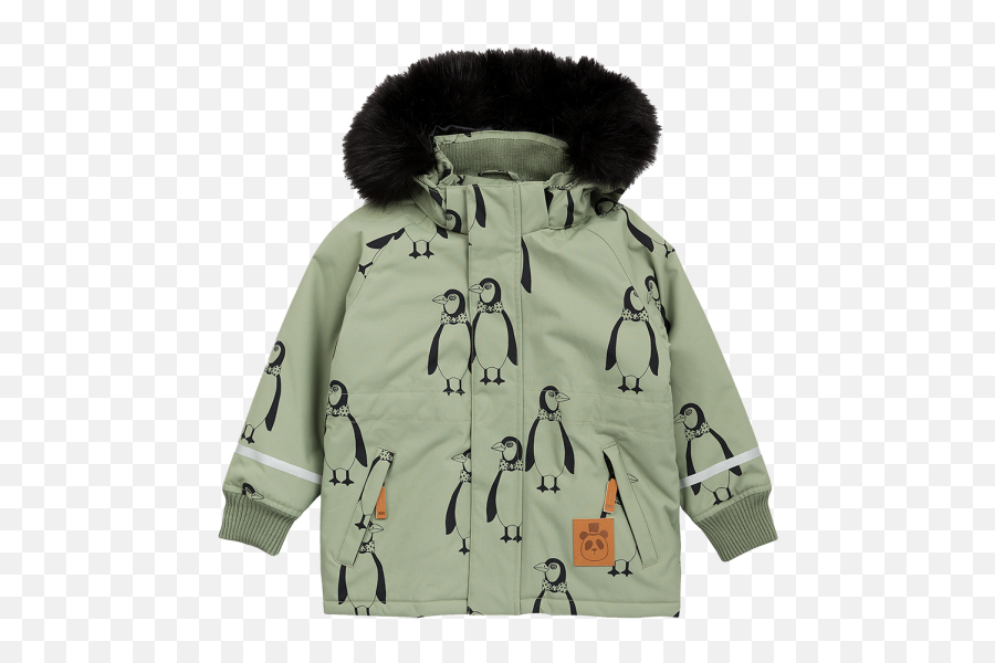 Mini Rodini K2 Penguin Parka - Orange Mayonnaise Emoji,Penguin Logo Clothes