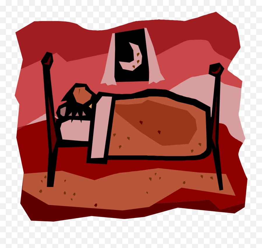Bed In Bedroom Clipart Free Image - Bad Dream Nightmare Clip Art Emoji,Bed Clipart