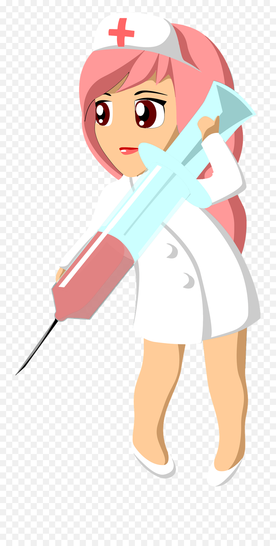 Nurse Hat Png - Nurse Cartoon With Injenction Emoji,Syringe Clipart
