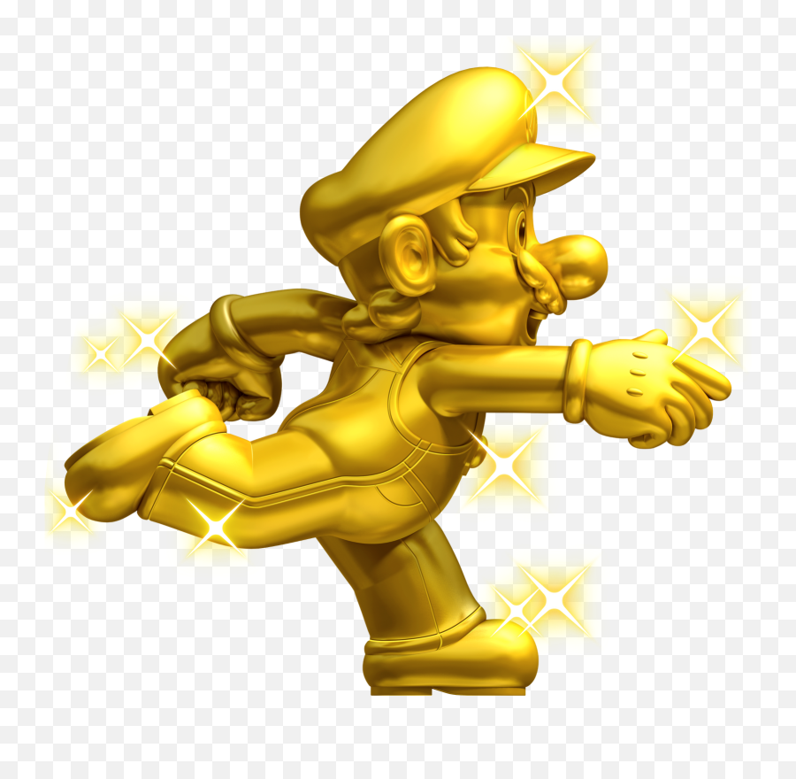 New Super Mario Bros 2 Gold Mario Png - Gold Mario New Super Mario Bros 2 Emoji,Mario Png
