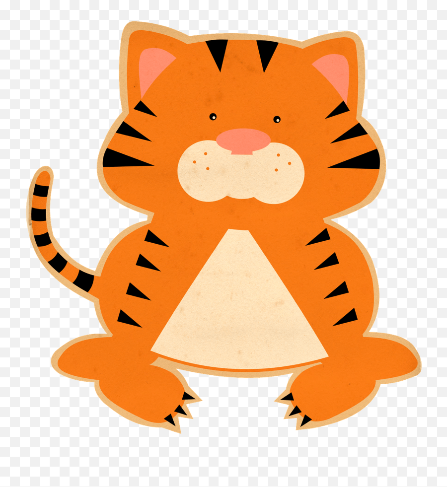 Cartoon Tiger Clipart Free Download Transparent Png Creazilla - Animal Figure Emoji,Tiger Clipart