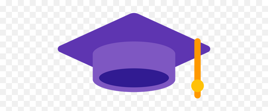 Graduation Cap Icon Of Flat Style - Graduation Hat Icon Purple Emoji,Graduation Cap Png