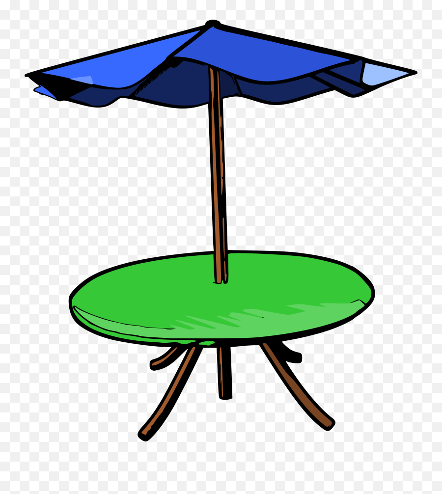 Table Umbrella Drawing Free Image - Umbrella Table Clipart Emoji,Umbrella Clipart
