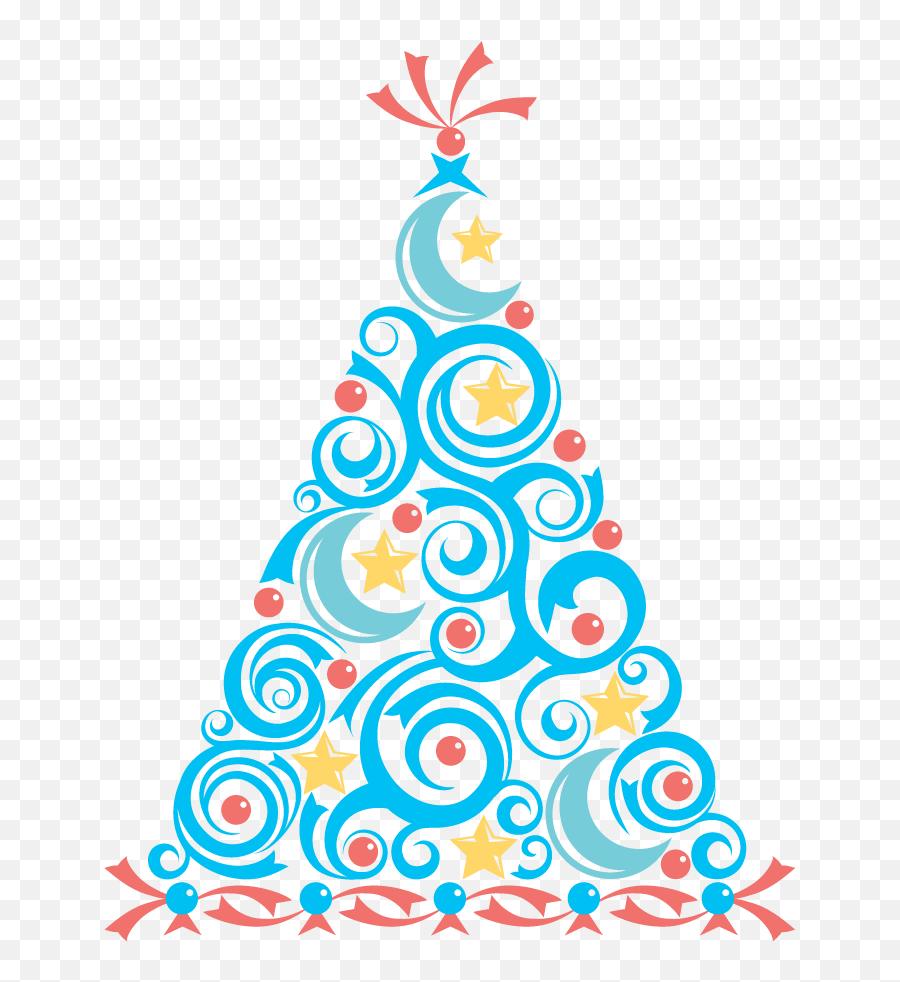 Blue Christmas Tree Clip Art - Holiday Christmas Party Clip Art Emoji,Holiday Clipart