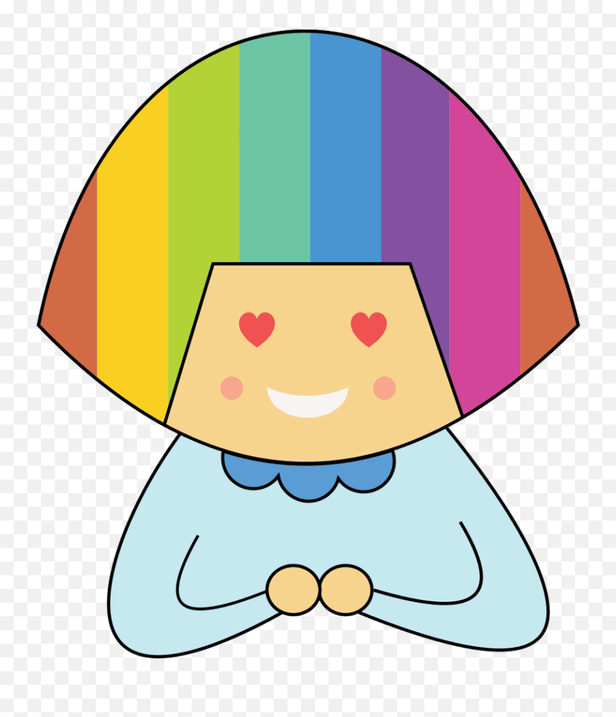 Crazy Clipart Rainbow Hair - Happy Emoji,Crazy Clipart