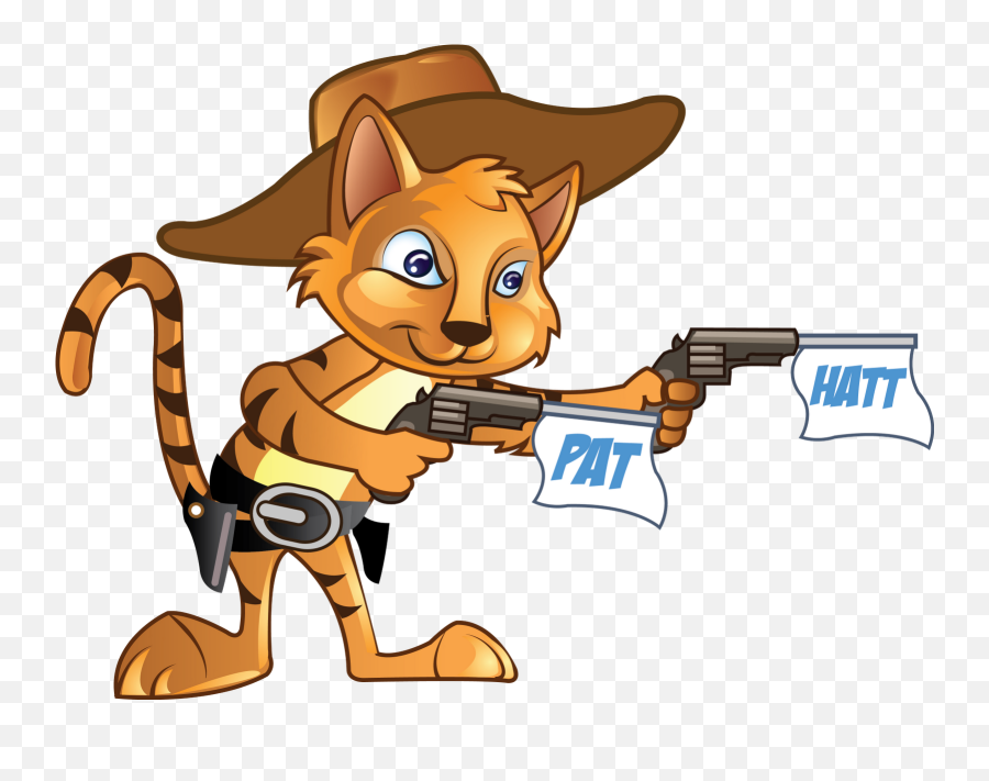Cartoon Gun - Cowboy Cat Clipart Emoji,Cartoon Gun Png
