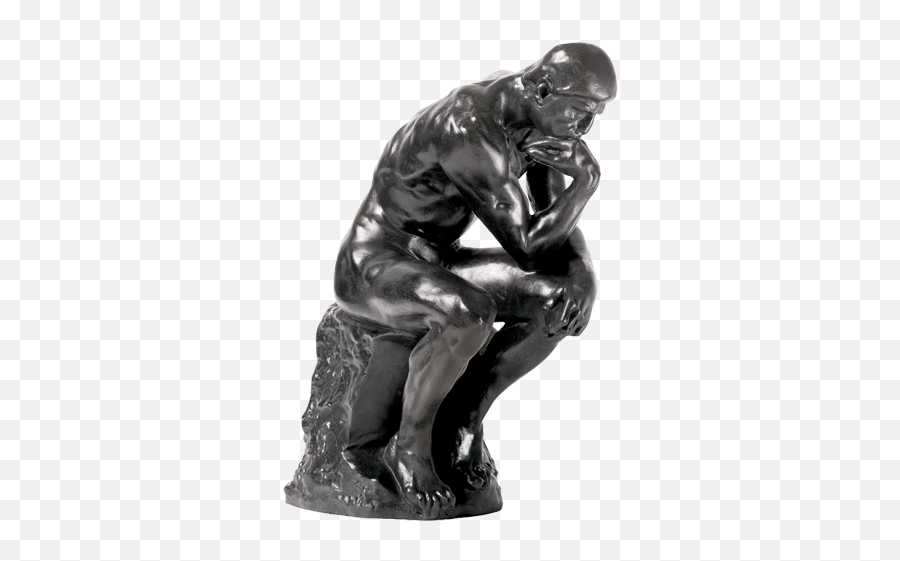 Small Sculpture The Thinker Png - Thinker Statue White Background Emoji,The Thinker Png
