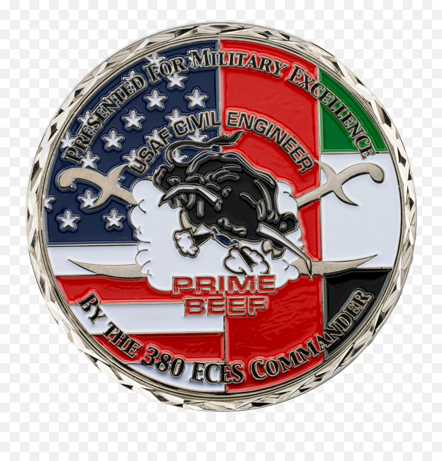 Custom Air Force Challenge Coins - Signature Coins Air Force Prime Beef Slogan Emoji,Airforce Logo