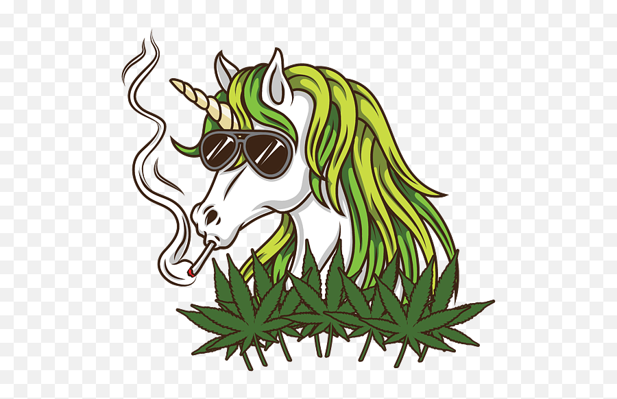 Unicorn Smoking Weed Marijuana Leaves Face Mask - Unicorn Smoking Weed Emoji,Marijuana Leaf Transparent