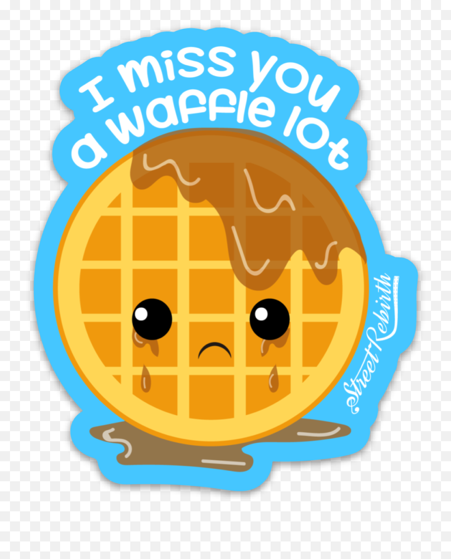 I Miss You A Waffle Alot Sticker U2013 One 4 Inch Water Proof Vinyl Sticker U2013 For Hydro Flask Skateboard Laptop Planner Car Collecting Gifting - Miss You Funny Puns Emoji,Hydro Flask Logo Sticker