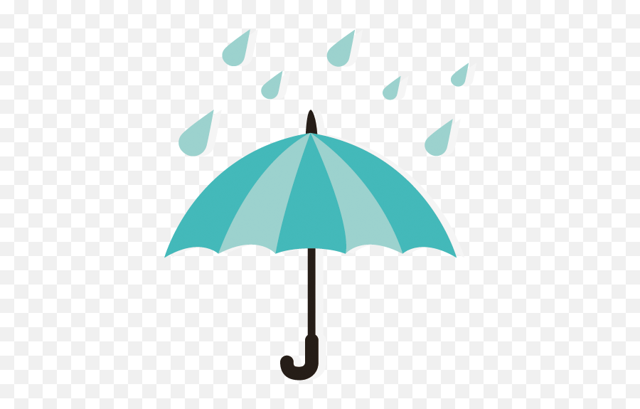 Umbrella Cartoon With Rain Clipart - Clip Art Umbrella Cartoon Emoji,Raindrops Clipart