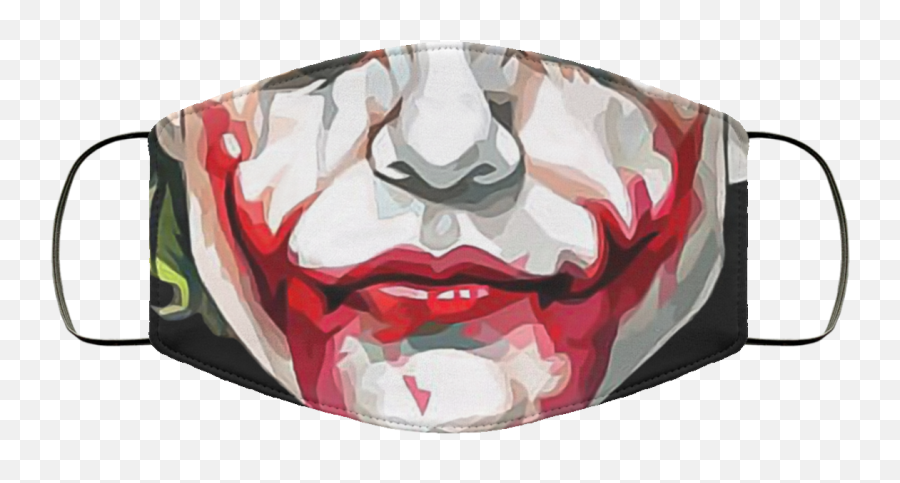 Joker Mouth Face Mask Heath Ledger Scary Joker Mouth Emoji,Joker Face Png