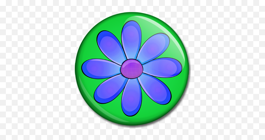 Blue Flower On A Green Background - Pinalicious Emoji,Blue Flower Transparent Background