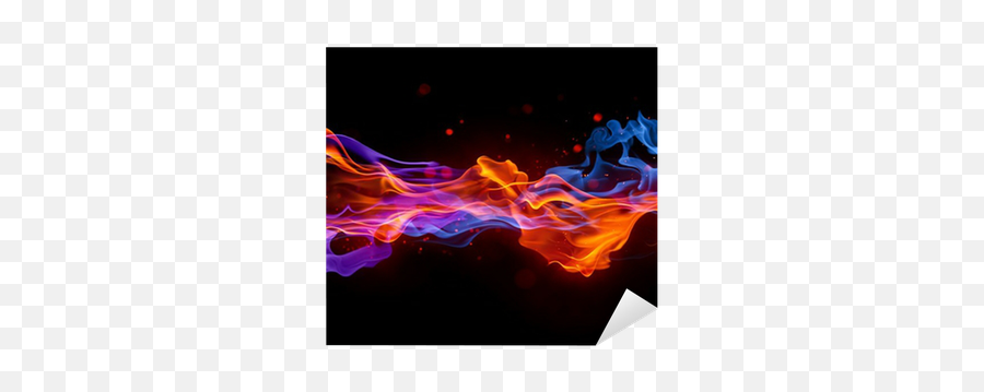 Blue And Red Fire Sticker U2022 Pixers - We Live To Change Emoji,Red Fire Png