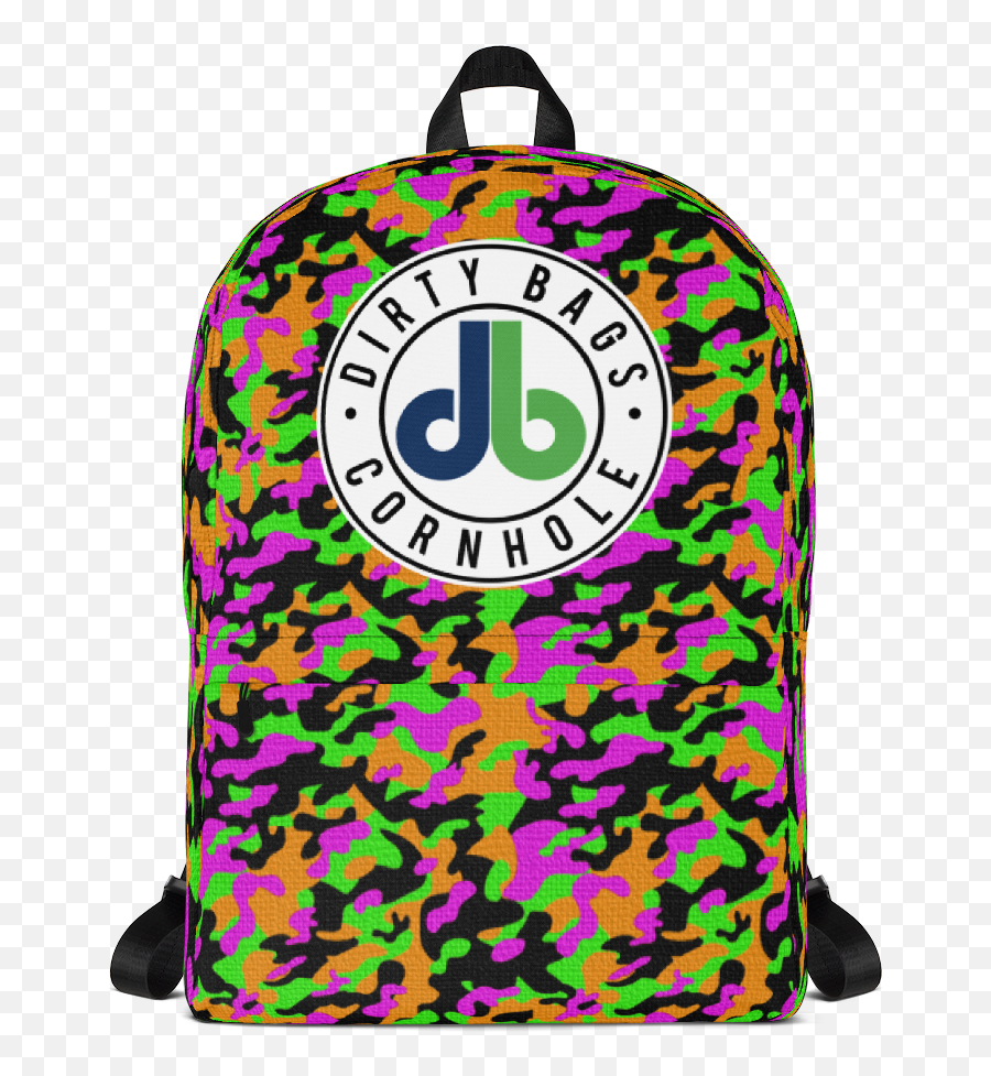 Dbc Camo Backpack - Green Purple And Orange Emoji,Logo Mock Up
