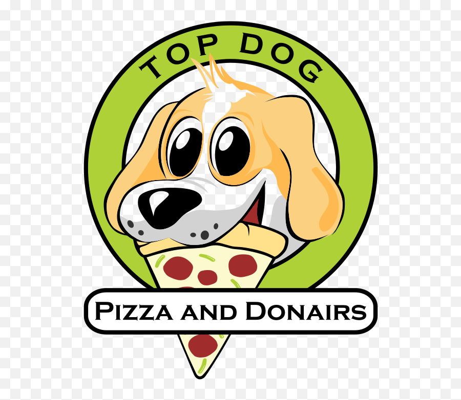 Bold Modern Logo Design For Top Dog Pizza And Donairs By Emoji,Pizza Logo Design