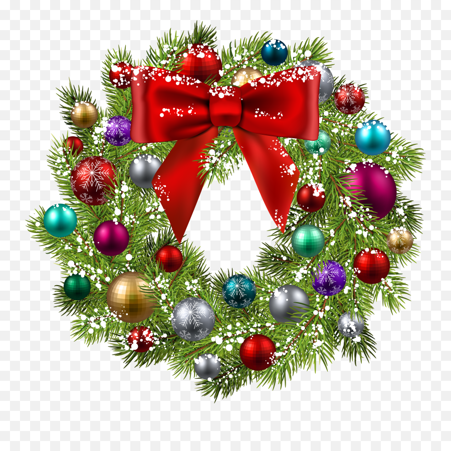 Ornament Clipart Blue Christmas Wreath Ornament Blue Emoji,Christmas Wreath Png