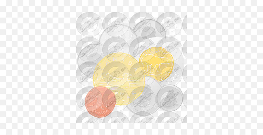 Canadian Coins Stencil For Classroom Therapy Use - Great Coin Emoji,Coins Clipart