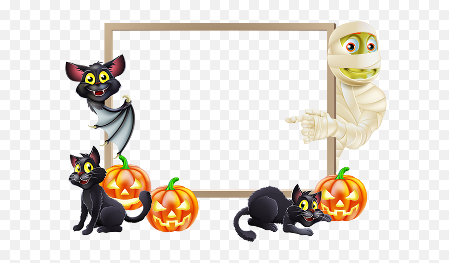 Landscape Halloween Border Clipart - Halloween Frame Transparent Emoji,Halloween Border Clipart