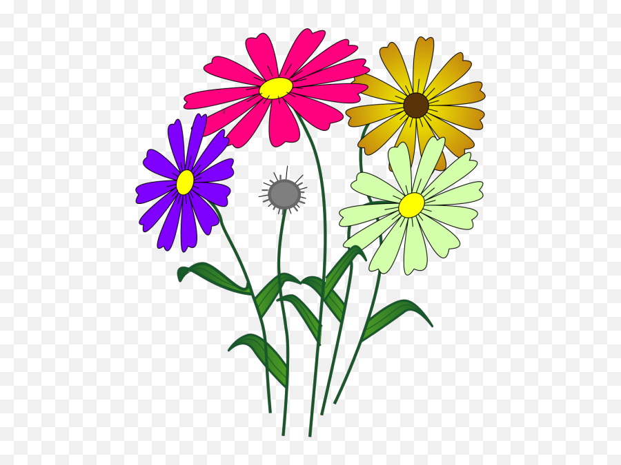 Flowers Outline Png Svg Clip Art For Web - Download Clip Cartoon Of Flowers Png Emoji,Flower Outline Clipart