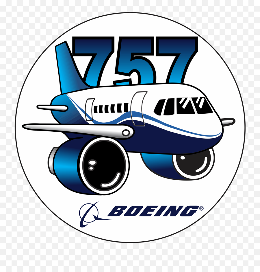Boeing Logo 757 Blue Sticker Aviation - 767 Sticker Emoji,Boeing Logo