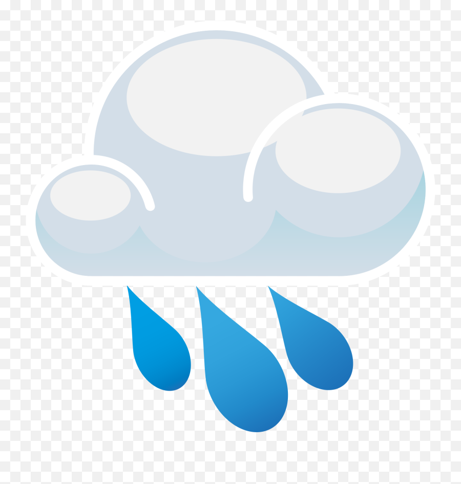 Rain Cloud Clip Art At Clker - Hava Durumu Sembolleri Bulutlu Emoji,Rain Cloud Clipart