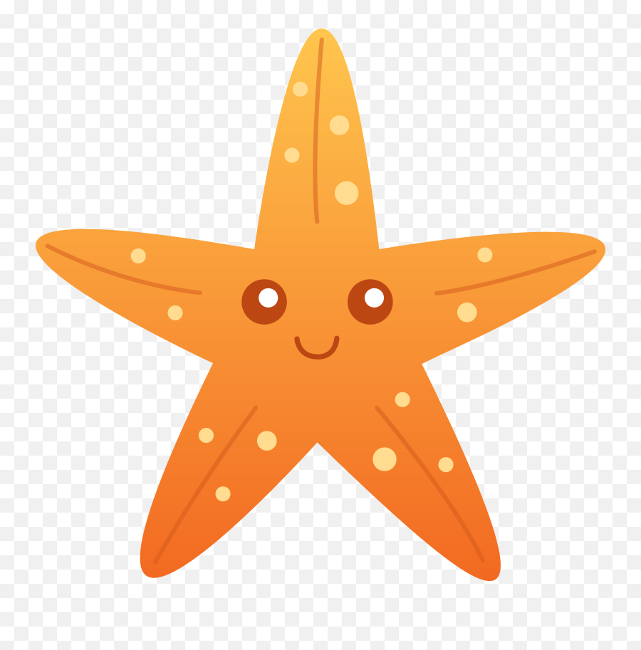 Library Of Ocean Star Black And White - Orange Starfish Clipart Emoji,Ocean Clipart