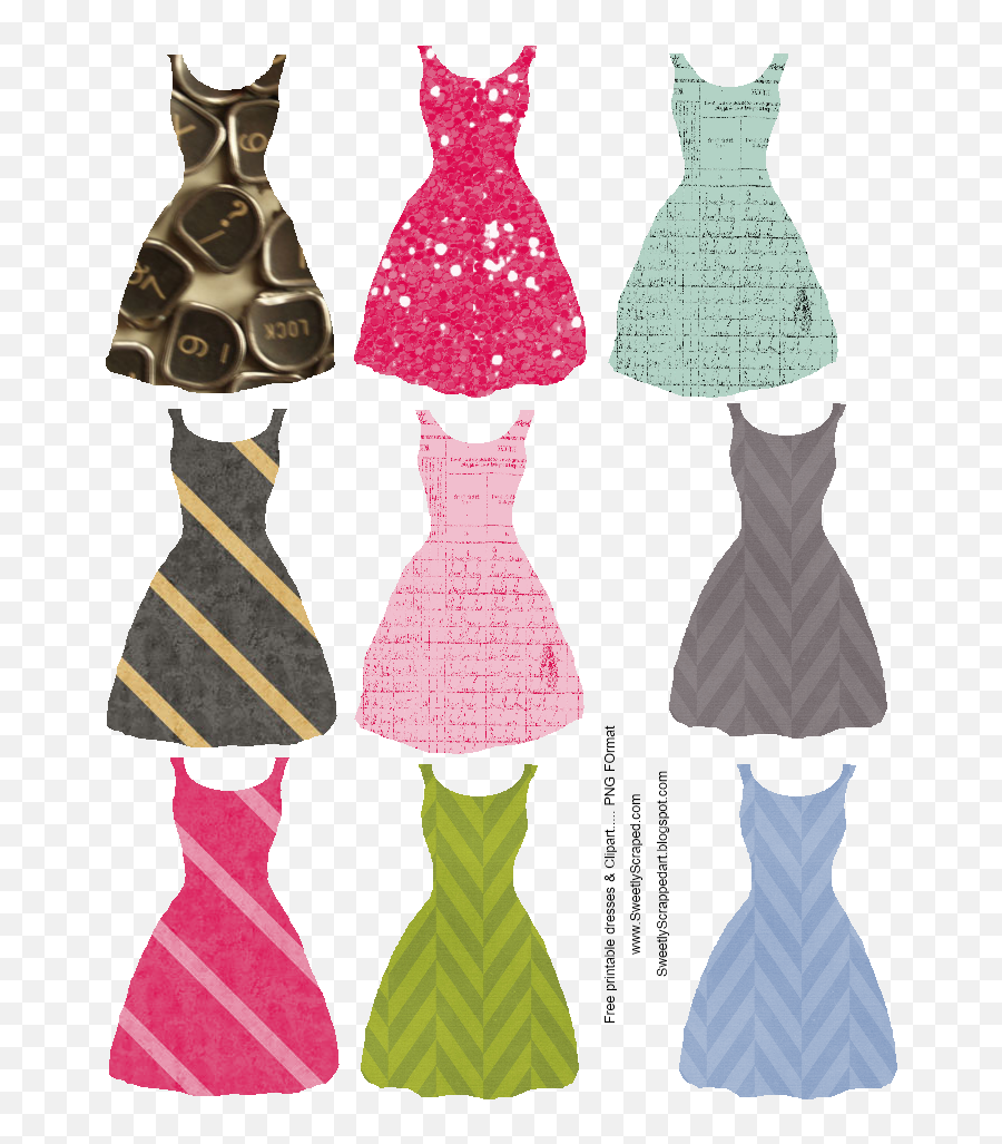 Download Hd Dress Printables And - Printable Clothes Clipart Paper Dress Png Emoji,Clothes Clipart