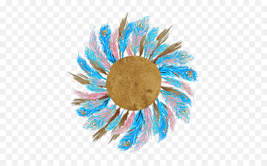 About Me Ahimsan Heart - Feather Boho Circle Emoji,All About Me Clipart