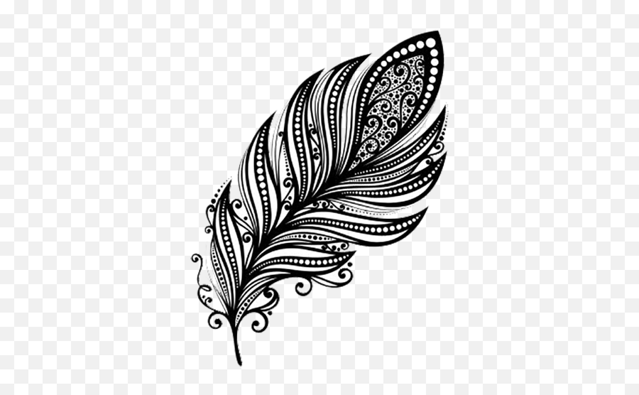 Download Feathers Feather Black Drawing - Cool Black And White Feather Emoji,Feather Clipart Black And White