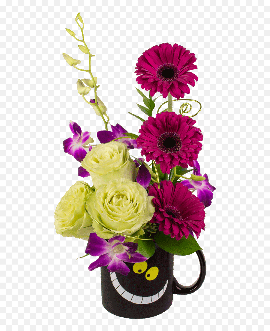 Cheshire Cat Winning Smile Bouquet - Floral Emoji,Cheshire Cat Png