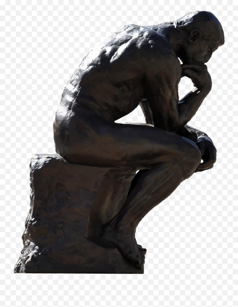 The Thinker Sculpture Auguste - The Thinker Emoji,The Thinker Png