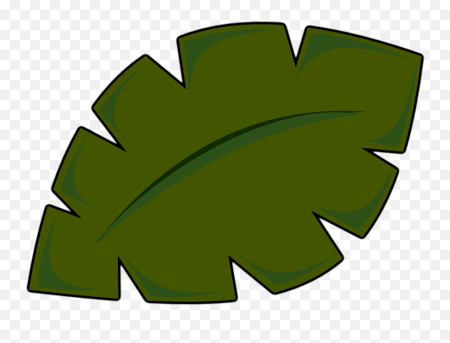 Palm Tree Leaf Template - Jungle Leaf Clipart Emoji,Leaf Clipart