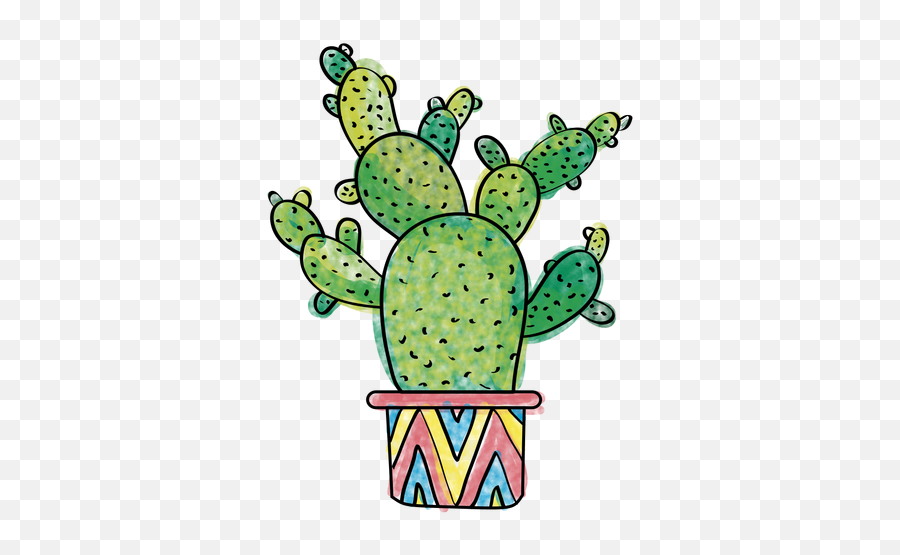 Hand Drawn Watercolor Multiple Cactus - Watercolor Transparent Cactus Png Emoji,Cactus Png