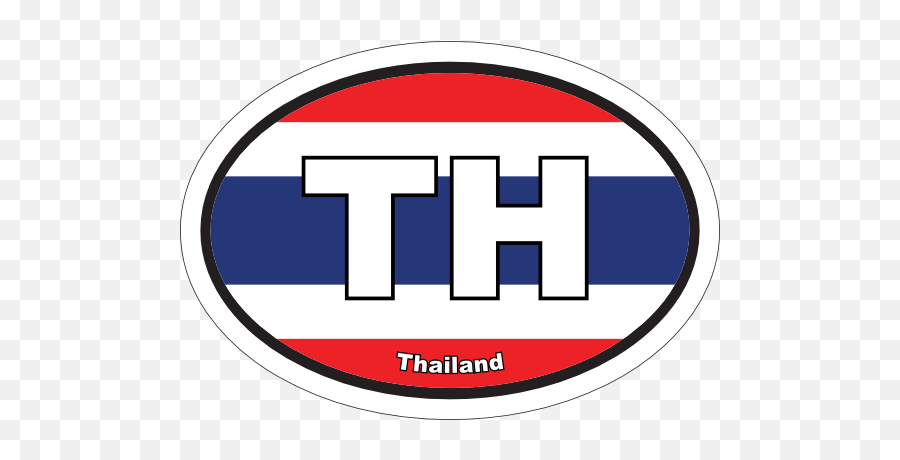 Thailand Th Flag Oval Sticker Emoji,Thailand Flag Png