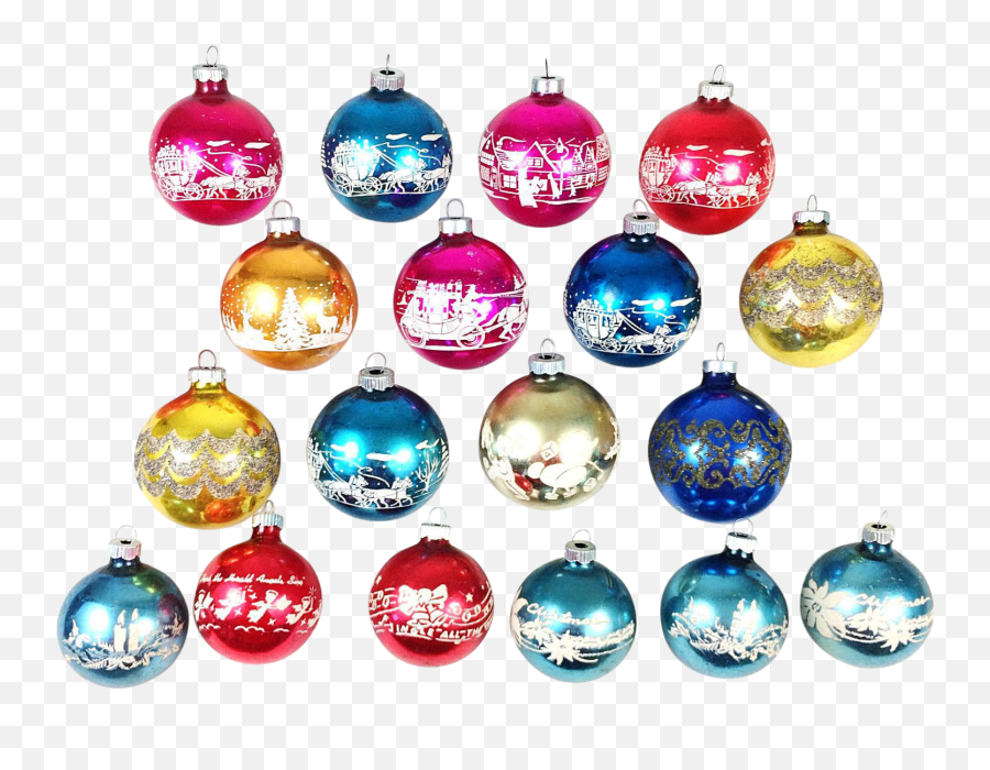 Download Retro Christmas Ornaments Png - Christmas Ornament Holiday Party Emoji,Christmas Ornament Png