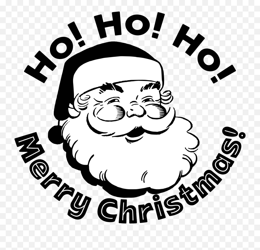 Santa Message - Black And White Santa Claus Png Emoji,Santa Clipart