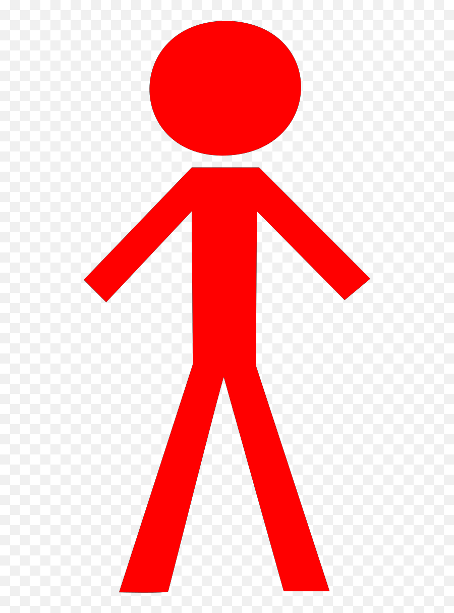 Red Human Svg Vector Red Human Clip - Red Stick Figure Clip Art Emoji,Human Clipart