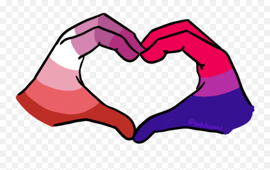 Lesbian - Transparent Bi Pride Stickers Emoji,Lesbian Clipart