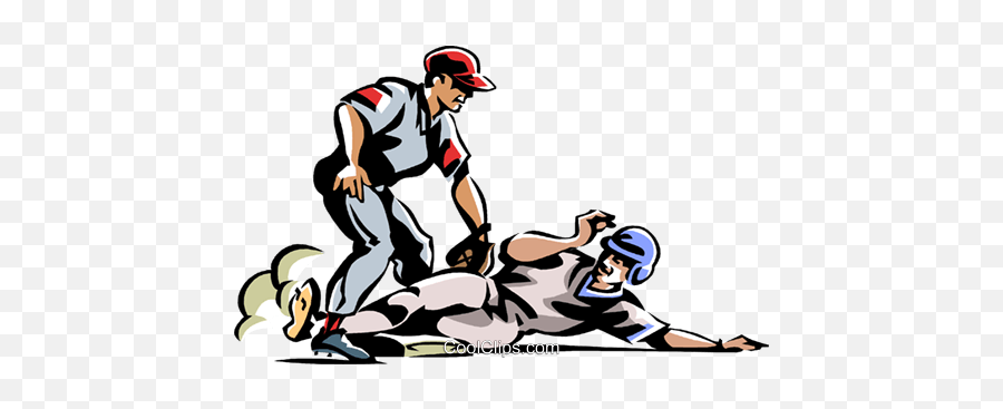 Download Baseball Player Sliding Into - Baseball Player Sliding Clipart Emoji,Baseball Player Clipart
