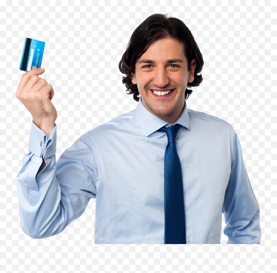 Man Holding Credit Card Png Image - Man Holding Card Png Emoji,Card Png