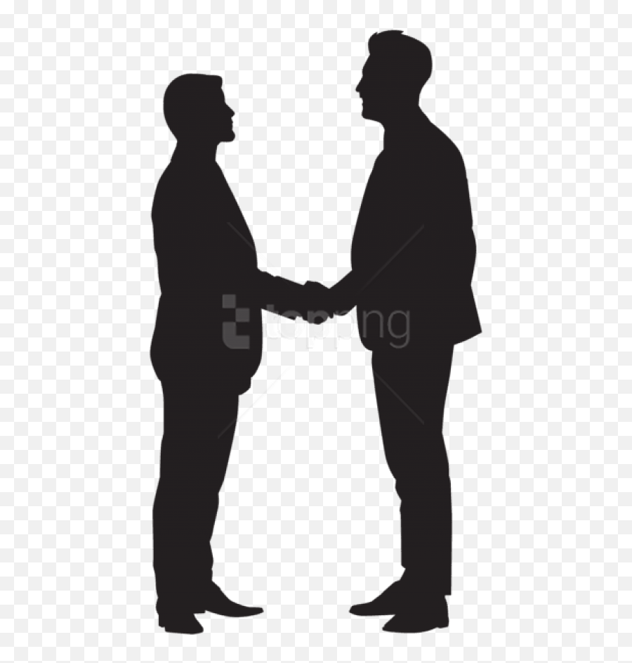 Business Man Silhouette Png - Men Holding Hands Black Silhouette Emoji,Man Silhouette Png