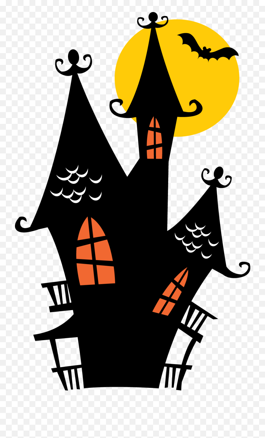 Library Of Halloween Carnival Clip Art Library Download Png - Haunted House Clipart Emoji,Carnival Clipart