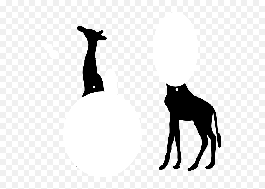 Giraffe Shadow Puppet Clip Art At Clkercom - Vector Clip Clipart Cartoon Giraffe In Zoo Emoji,Giraffe Clipart Black And White