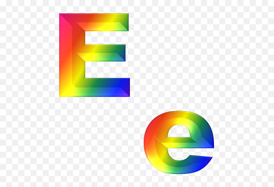 Letter E 3d Emoji,Gradient Png